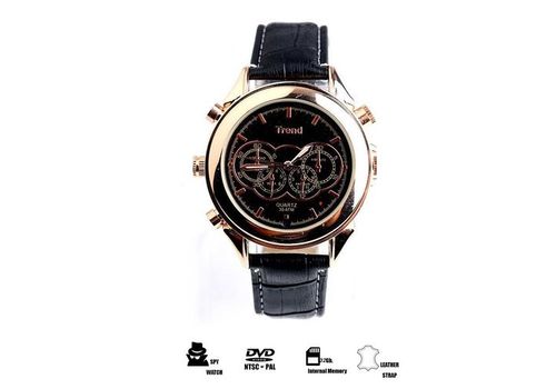 MONTRE CAMERA ESPION TREND GOLD BLACK 32G au meilleur prix au Maroc