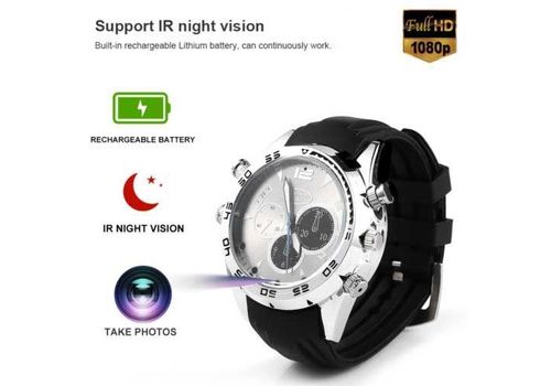 technology D & V  Montre caméra espion 8Go vision nocturne possibilité de filmer dans la nuit grâce a l'infra rouge filmer des vidéos avec sons capture des photos style sportif au meilleur prix au Maroc