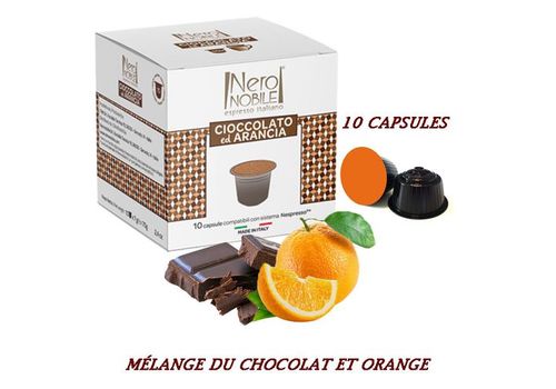 Nero Nobile 10 capsules - délicieux mélange du chocolat et orange - café italien au meilleur prix au Maroc