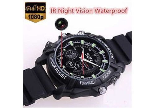 Sun Montre caméra espion 8Go Vision De Nuit possibilité de filmer dans la nuit grâce a l'infra rouge filmer des vidéos avec sons capture des photos style sportif au meilleur prix au Maroc