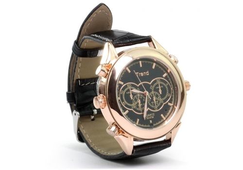 MONTRE CAMERA ESPION TREND GOLD BLACK 32G au meilleur prix au Maroc