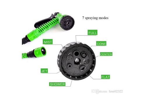 As Seen On TV - MAGIC HOSE - Tuyau Arrosage Extensible Long de 22.5 m - Pistolet à Eau 7 jets - Embouts Universels - couleur vert au meilleur prix au Maroc