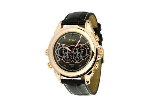 MONTRE CAMERA ESPION TREND GOLD BLACK 32G au meilleur prix au Maroc