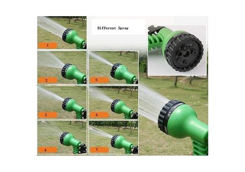 As Seen On TV - MAGIC HOSE - Tuyau Arrosage Extensible Long de 45 m - Pistolet à Eau 7 jets + Embouts Universels -Longueur 45 m/ 150 ft - couleur vert au meilleur prix au Maroc