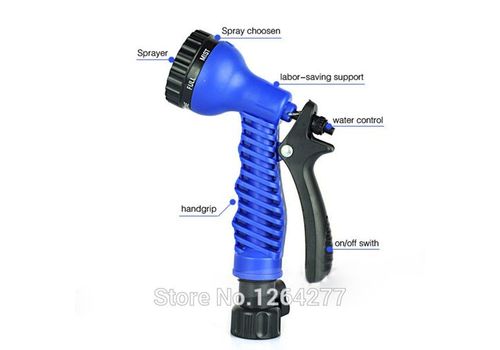 MAGIC HOSE Tuyau Arrosage Extensible 30m + Pistolet à Eau 7 jets + Embouts Universels -Longueur 30 m / 100 ft - couleur BLEU au meilleur prix au Maroc