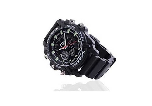 Sun Montre caméra espion 8Go Vision De Nuit possibilité de filmer dans la nuit grâce a l'infra rouge filmer des vidéos avec sons capture des photos style sportif au meilleur prix au Maroc