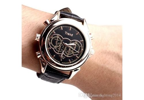 MONTRE CAMERA ESPION TREND GOLD BLACK 32G au meilleur prix au Maroc