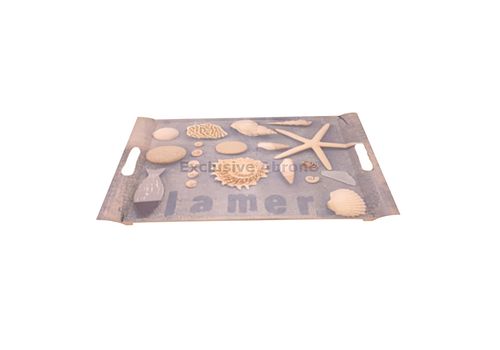 Plateau mélamine résistant à la chaleur motif la mer made in italy 49.5x34x2.5cm au meilleur prix au Maroc