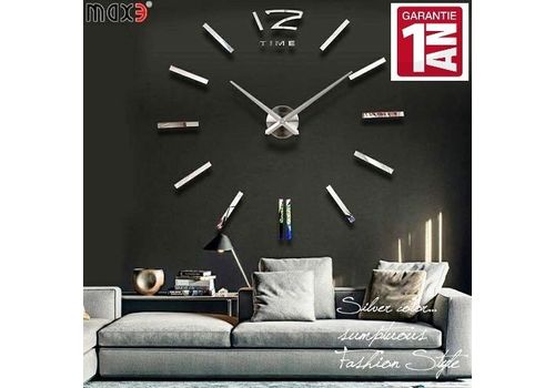 Horloge Murale 3D Originale MAX3 ARGENT au meilleur prix au Maroc
