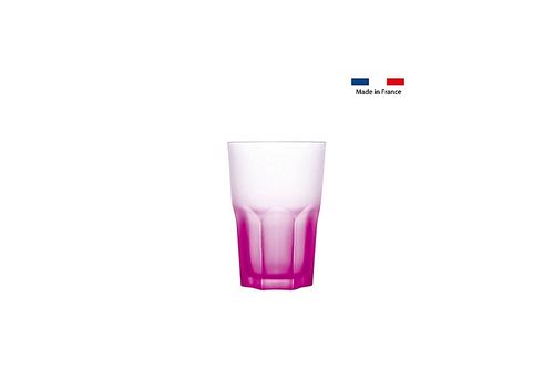 Verre à eau mauve effet givré 40 cl Techno Colors made in france au meilleur prix au Maroc