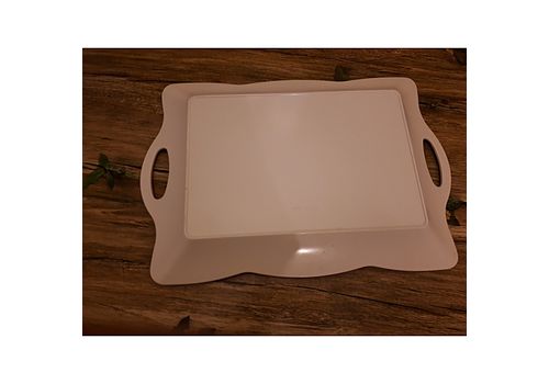 Grand Plateau festonné avec anses 46x31 cm made in italy au meilleur prix au Maroc