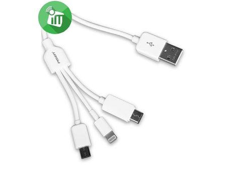 Câble 3 in one Blanc au meilleur prix au Maroc