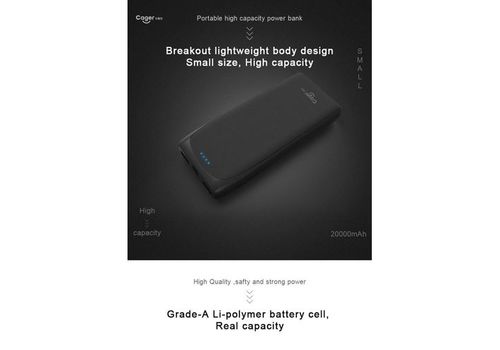 Power Bank 20000 Mah NOIR au meilleur prix au Maroc