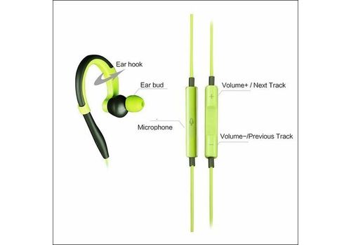 Casque Sport Filaire Android Vert au meilleur prix au Maroc