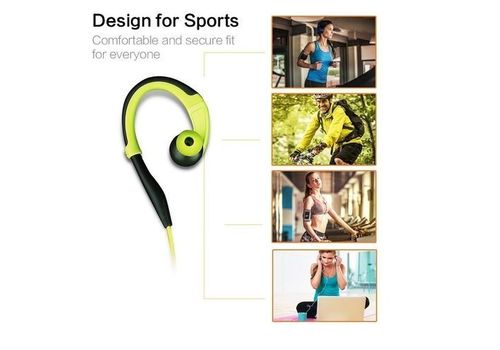 Casque Sport Filaire Android Vert au meilleur prix au Maroc