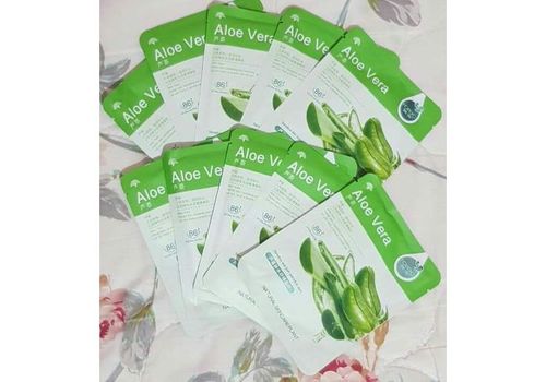 Mask-feuille à base d'aloe vera original 100%,masque idéal pour la peau sec et sensible au meilleur prix au Maroc