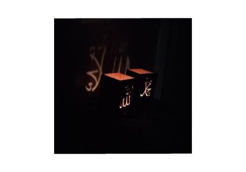 2 Photophores Lumineux  en Bois Démontables avec 2 Bougies au meilleur prix au Maroc