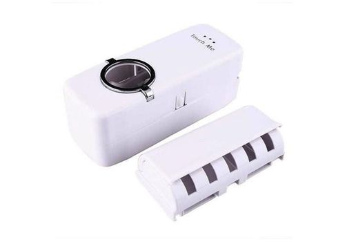 PACK 2 Distributeur Automatique Dentifrice avec Porte Brosse à Dent Collé au meilleur prix au Maroc