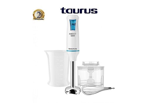 TAURUS PACK  BLENDER 1.5L MOULINETTE + MIXEUR PLONGEANT 3EN1 + CREPIERE 22 CM GRATUIT BLANC au meilleur prix au Maroc