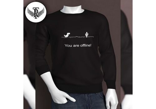 Sweat you are offline Black 2019 -Tag Ropa- au meilleur prix au Maroc