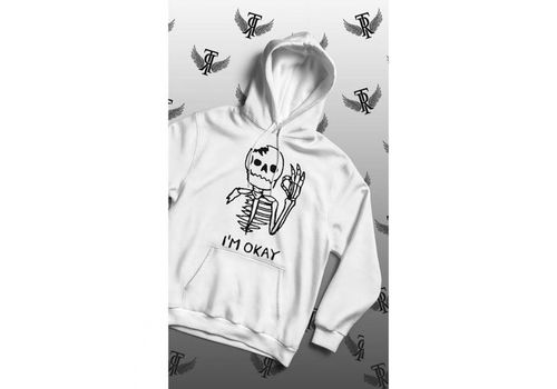 Capuchon Blanc I'm Okay -Tag Ropa- au meilleur prix au Maroc