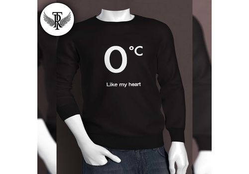 Sweat  zero like my heart black. -Tag Ropa- au meilleur prix au Maroc