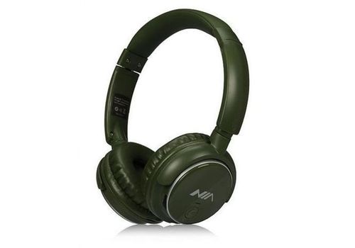 Casque Bluetooth NIA Q1 avec Microphone Radio FM support Micro SD / Auxiliaire - Vert au meilleur prix au Maroc