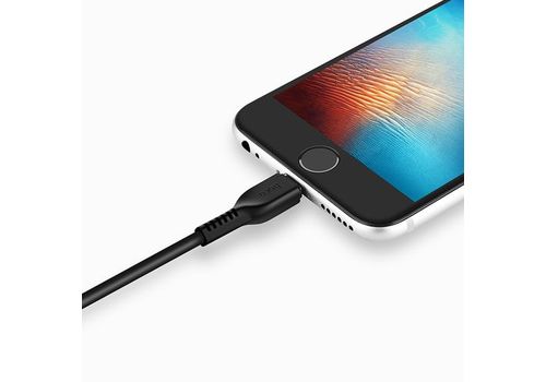 Câble Hoco Original LIGHTNING Charge Rapide et Sync Pour Iphone,  1M - Noir au meilleur prix au Maroc