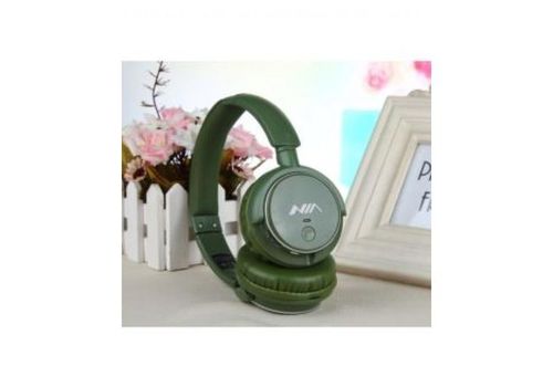 Casque Bluetooth NIA Q1 avec Microphone Radio FM support Micro SD / Auxiliaire - Vert au meilleur prix au Maroc