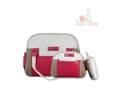 Pack bébé : Sac à langer 3 pièces Bébé - Rose foncé au meilleur prix au Maroc