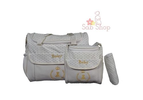Pack bébé : Baby Sac à langer en Cuir - 3X1 pièces - Beige au meilleur prix au Maroc