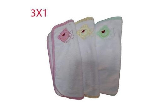 Pack serviette pour bébé X3 piéces - Filles - From Turkey High Quality au meilleur prix au Maroc