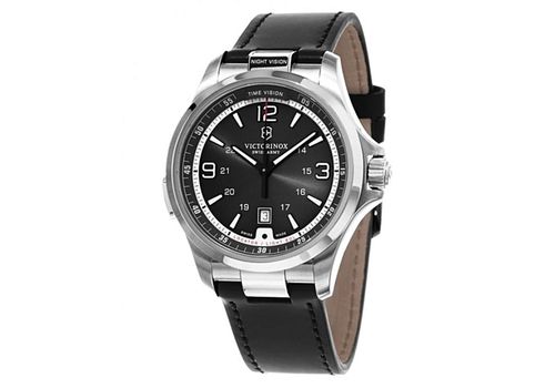 Montre 241664 Nuit Vision Mécanique Bracelet en cuir - Noir au meilleur prix au Maroc