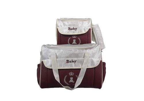 Pack bébé : Sac à langer 3 pièces - Grenat au meilleur prix au Maroc
