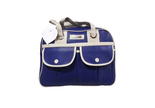 Pack My Baby : Sac à langer en Cuir 4 pièces - Bleu Foncé au meilleur prix au Maroc