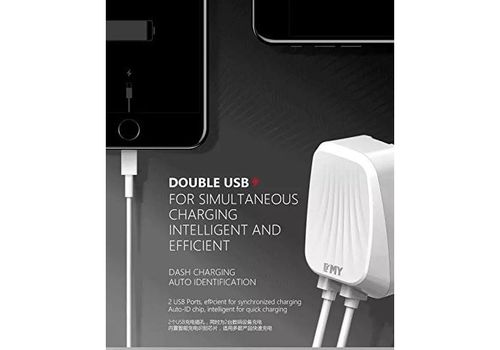 Chargeur Rapide 2 Entrées USB USB Avec Cable Samsung  2.4A au meilleur prix au Maroc