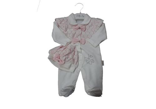 Grenouillère- Pyjama + Bonnet - TURKEY Made - Rose au meilleur prix au Maroc