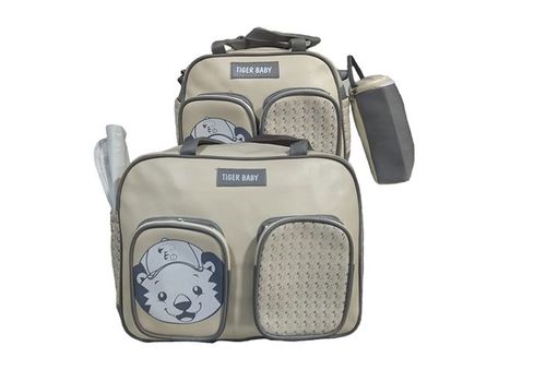 Pack Bébé Sac à langer 3X1 pièces - Baby Tiger - Gris au meilleur prix au Maroc