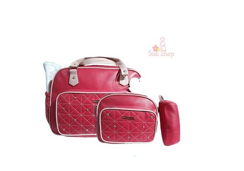 Pack My Baby : Sac à langer en Cuir 4 pièces - Rose au meilleur prix au Maroc