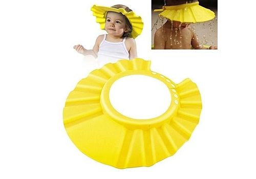 Bonnet de douche pour enfants et bébé - Jaune au meilleur prix au Maroc