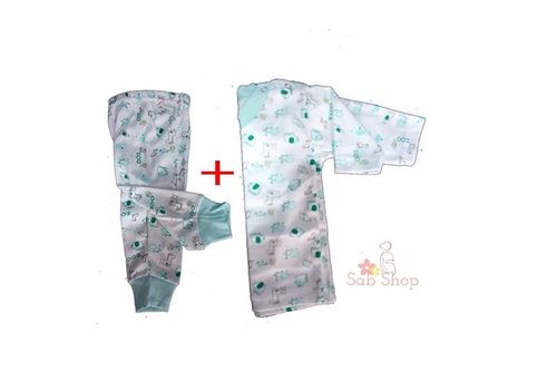 Pack Bébé Pyjama de Nuit - bodys bébé +pontallon - High Quality - Vert au meilleur prix au Maroc