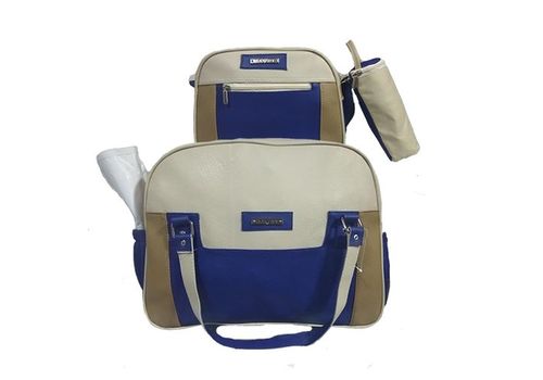 Baby Pack My Baby : Sac à langer en Cuir 3 pièces - Bleu Foncé au meilleur prix au Maroc