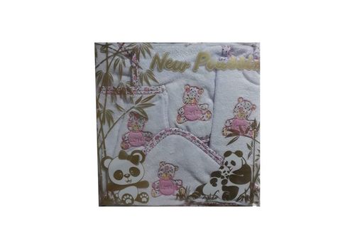 Peignoir + Serviette + Bonnet + Bavoir Pour Bébé 4 X 1- Rose au meilleur prix au Maroc