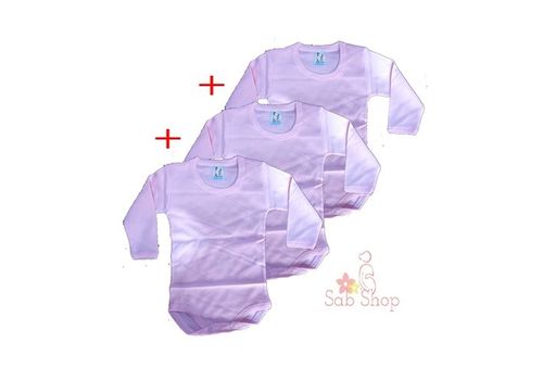 Bébé Lux Lot de 3 bodys bébé - Rose - High Quality au meilleur prix au Maroc