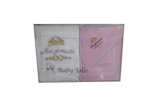 Pack bébé - Peignoir + Couverture pour bébé 2X1 Multifunctionel - Rose au meilleur prix au Maroc