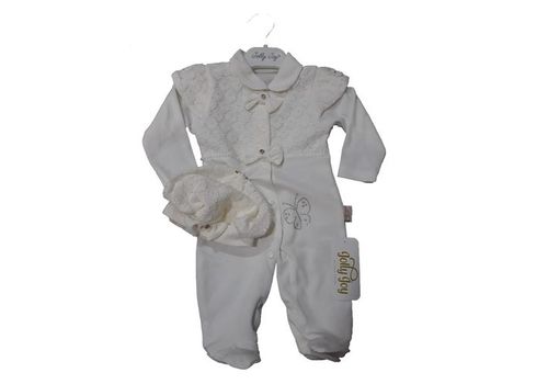 Grenouillère- Pyjama + Bonnet - TURKEY Made - Blanc au meilleur prix au Maroc