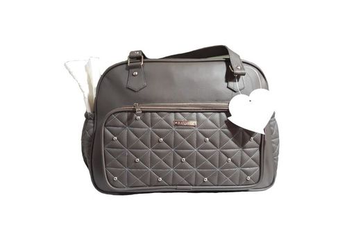 Pack My Baby : Sac à langer en Cuir 4 pièces - Gris au meilleur prix au Maroc