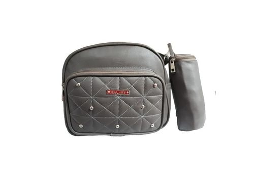 Pack My Baby : Sac à langer en Cuir 4 pièces - Gris au meilleur prix au Maroc