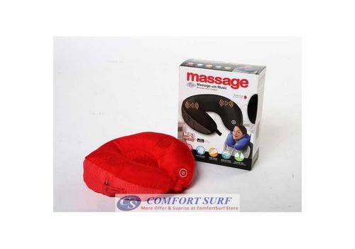 Oreiller Massage Avec Haut-Parleur MP3-Rouge au meilleur prix au Maroc