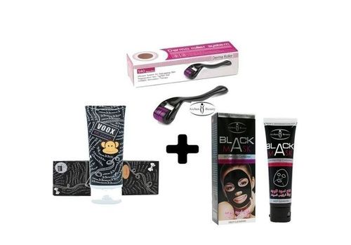 Pack spécial Visage - DERMA ROLLER 0,5 & Voox DD cream & Masque NOIR pour les saletés & points NOIRs au meilleur prix au Maroc